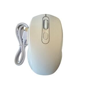 Wireless Bluetooth Mouse 2.4GHz USB Type-C Receiver with Dual Mode Switch White